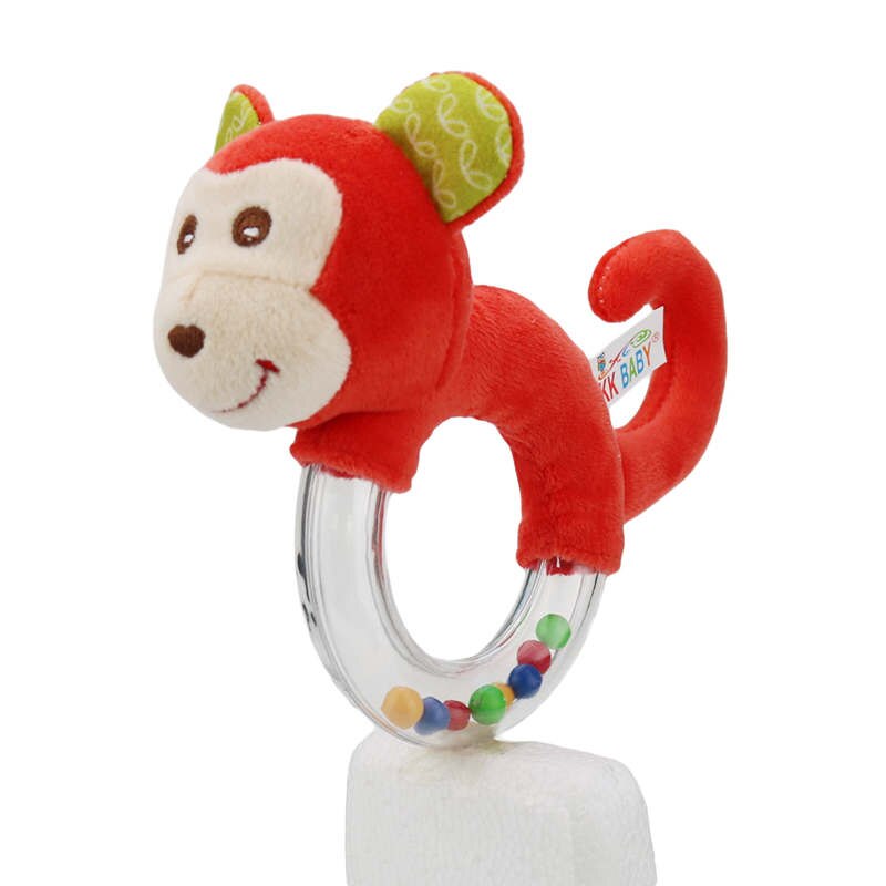 Nowe nowe zwierzę dziecko pluszowa zabawka kot/szczeniak/słoń/królik/niedźwiedź/małrocznie grzechotka dziecko słuchanie chwyt sensoryczny dzwonek ręczny zaspokoić prezent: małpa