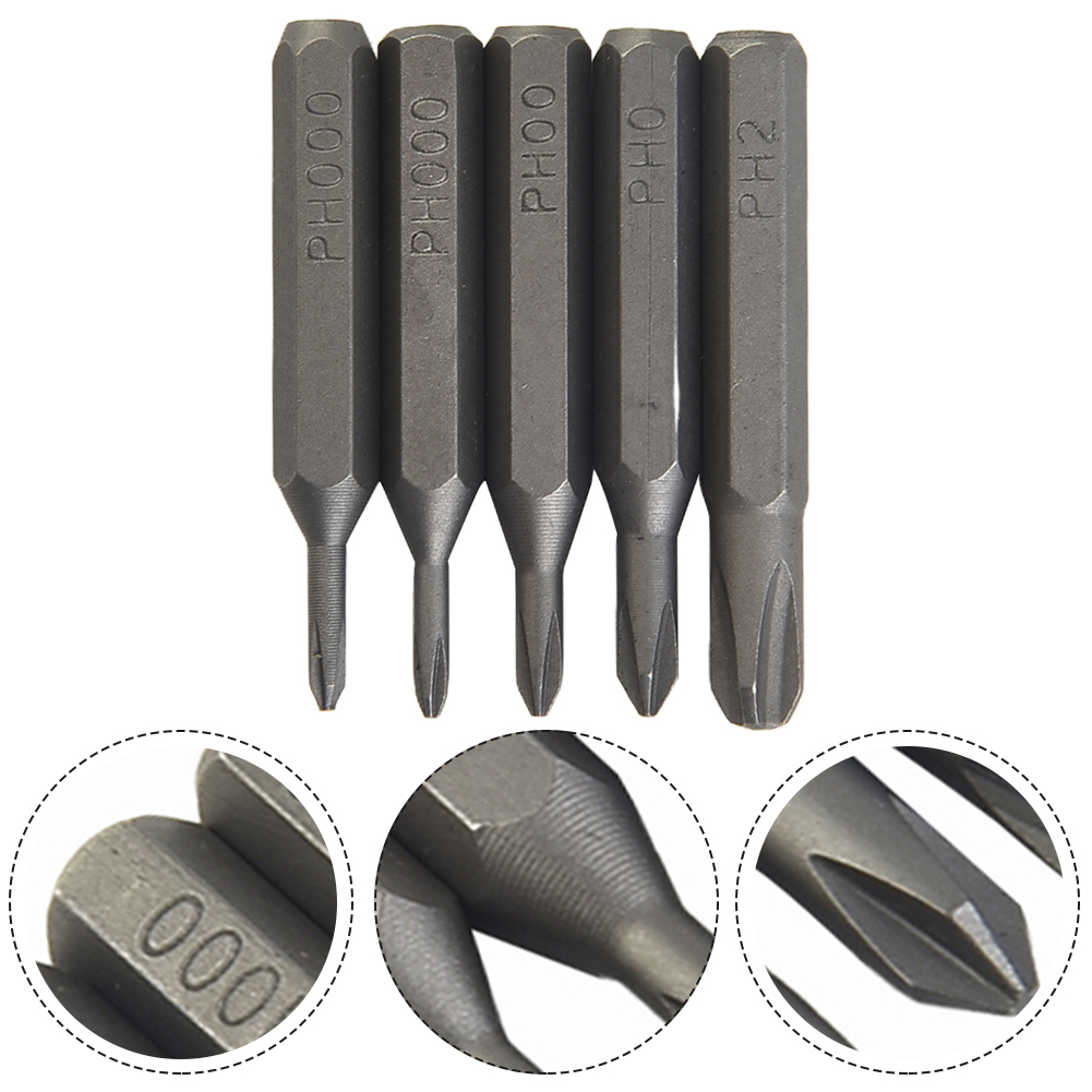 biter skrutrekker  ph1 ph000 ph0000 ph2 deler reservere kryss sekskant  ph0 tilbehør  h4 x 28mm topp til 5 stk