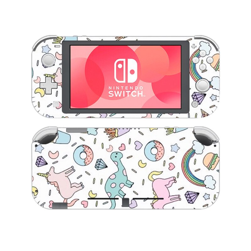 Pegatinas de piel de dibujos animados para Nintendo Switch Lite Anime pantalla piel etiqueta de protección Cinnamoroll perro Melody Sailor Moon: Amarillo