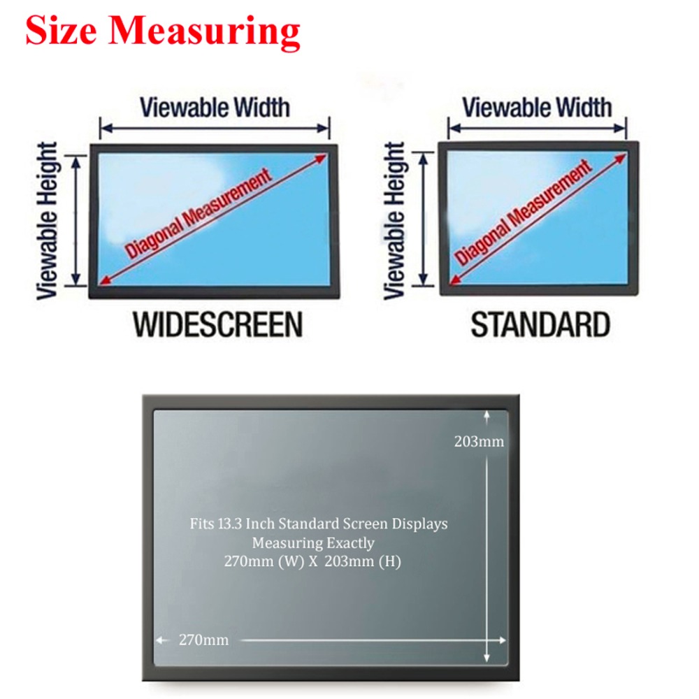 13.3 &quot;pollici (In Diagonale Misurata) Anti-Glare Privacy Filter per Schermo Standard (4:3) del computer portatile LCD Monitor