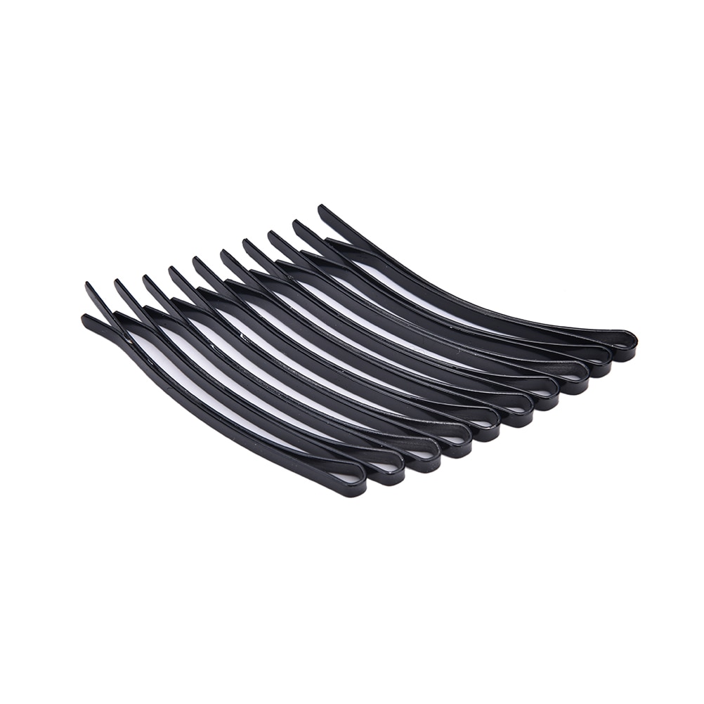 10 unidades/lote de horquillas de Metal negro para mujer, pinza para el pelo para niña, pasador de estilo, horquilla para peinado, herramientas de peinado DIY