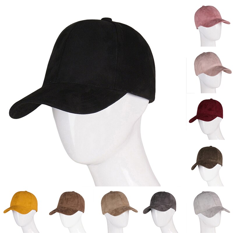 Damen Modische Baseball Cap Hip Hop Caps Damen Straße Kappe Wildleder Hüte Casual Einfarbig Baseball Kappe Für Damen