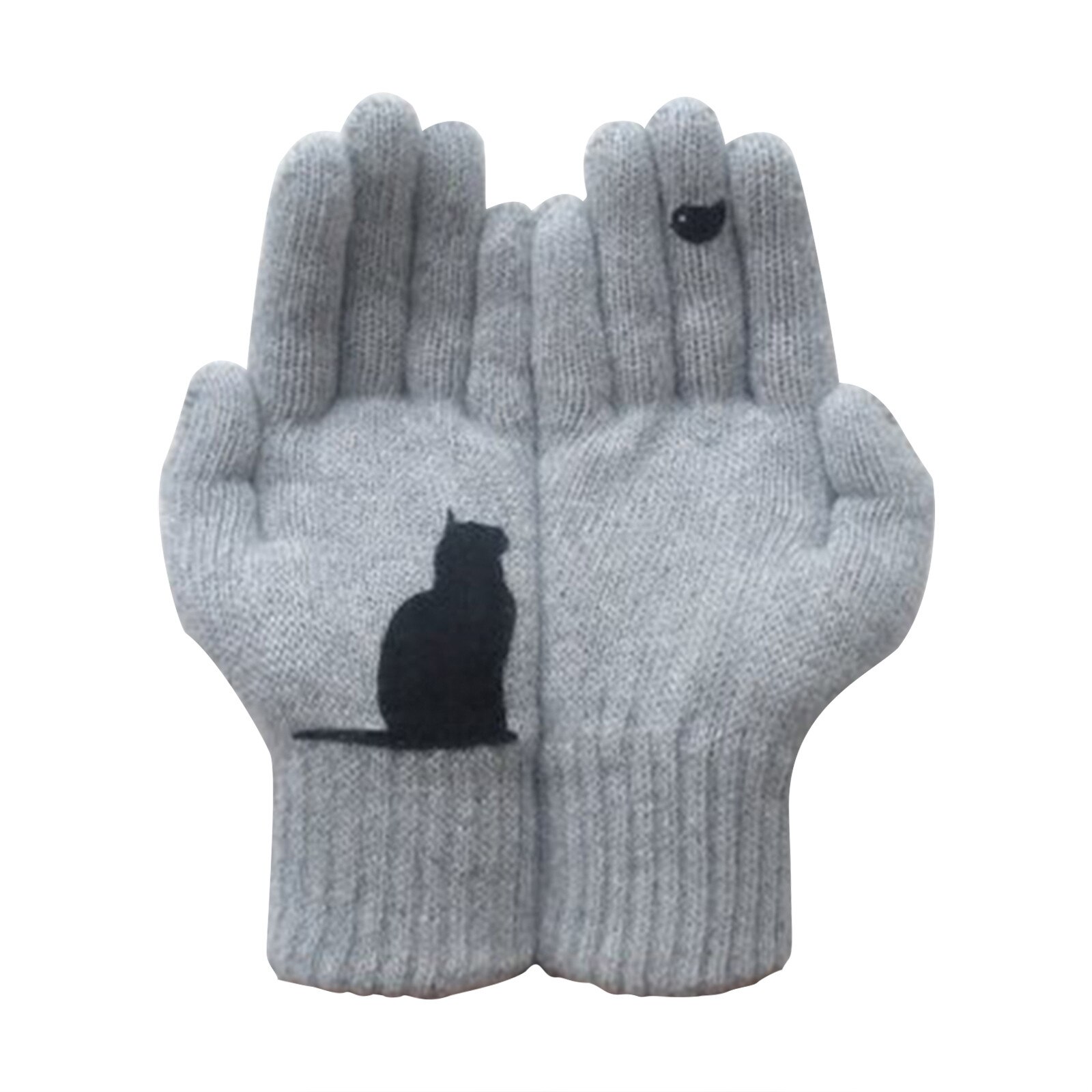HIMALAYA wollen handschoenen FLOWERS met katoenen voering
