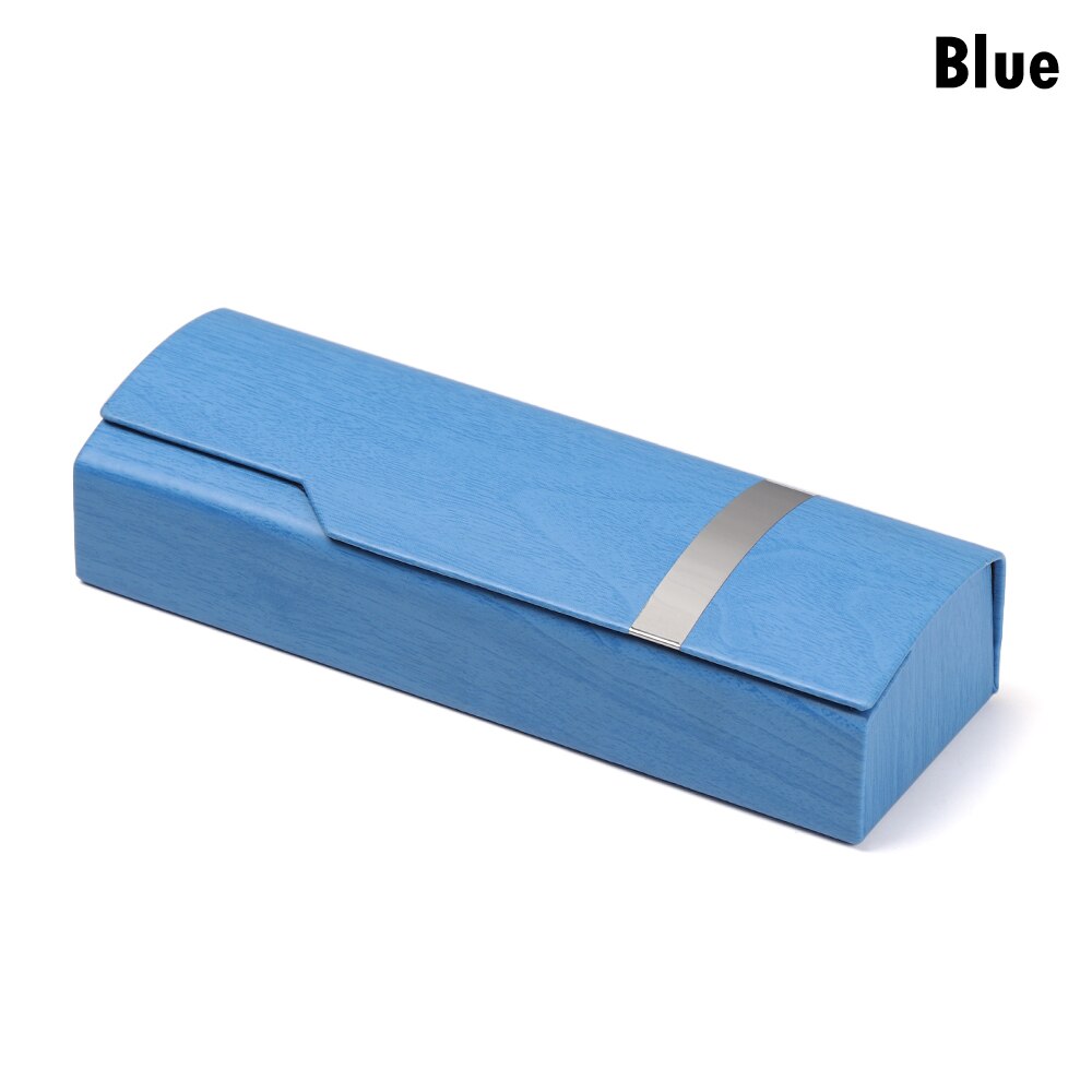 1 pc unisex glasögonbox skyddsfodral bärbart solglasögonfodral handgjorda optiska läsglasögontillbehör: Blå -03