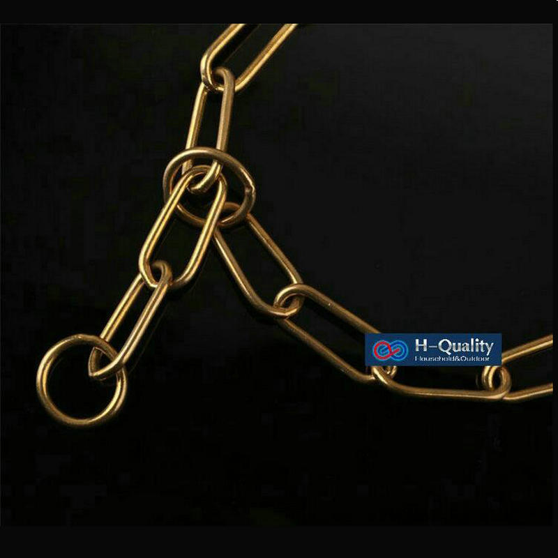 HQ BD01 Classic Show Strong Solid Brass Dog Chain Leash Dog Collar Brass P Chain Special For Middle Giant Dogs