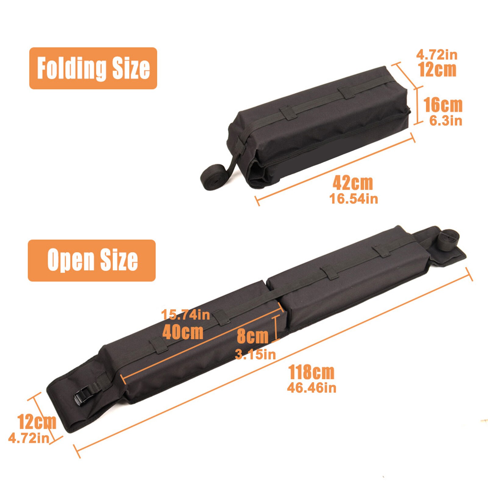 Universal Car Roof Rack Space Saving Easy To Install Car Roof Luggage Rack Soft Roof Strips To Fix Kayaks Surfboards On The Roof