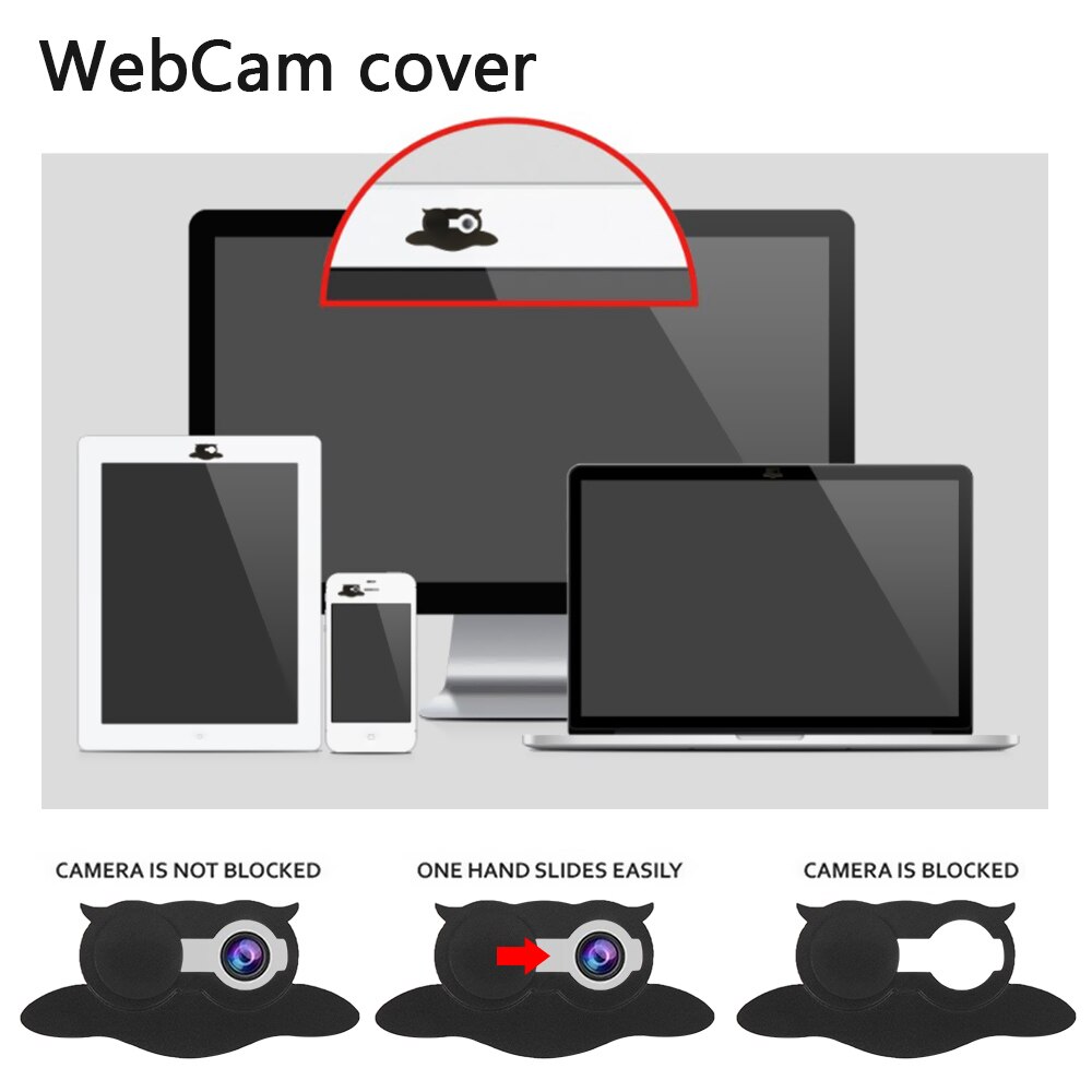 Ultra Thin Plastic WebCam Cover Slide Camera Sticker Computer Shutter Privacy Security Protector For Phone iPad Tablet