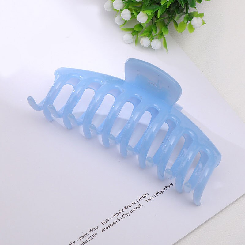 Koreaanse Acryl Haarspelden Grote Haar Claws Clip Geometrische Barrette Krab Snoep Kleur Shark Clip Paardenstaart Bad Clip Haar Accesoires