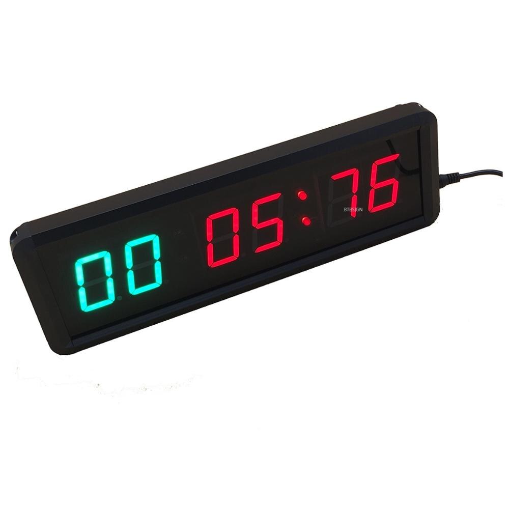 BTBSIGN LED Interval Timer Fitness Timer for TABATA FGB GYM BOXING EMOM MMA With Wireless Remote Green 1.5inch: Default Title