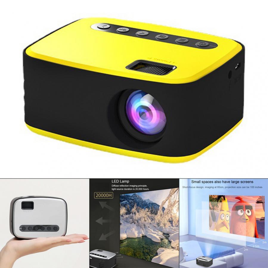 T20 Mini Projector Home Led Draagbare Video Player Cinema Miniatuur Kleine Projector 1080P Hd Projectie