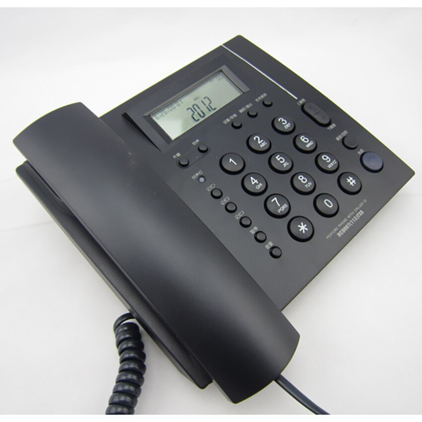 Vaste Telefoon Met Caller Id, Fsk/Dtmf Dual Systeem, Speaker, 5 Niveaus Helderheid, home Hotel Wired Desktop Telefoon Kantoor Vaste: Black