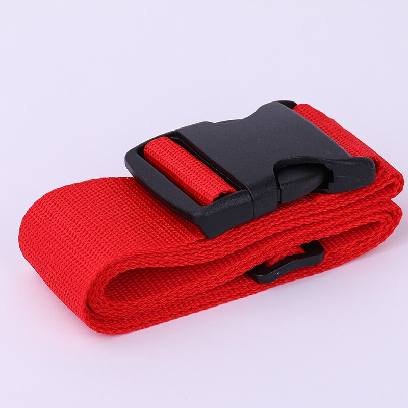 Luggage Strap Cross Strap Packing Adjustable Travel Suitcase PP Strap Luggage Belts Travel Luggage Strap: Red