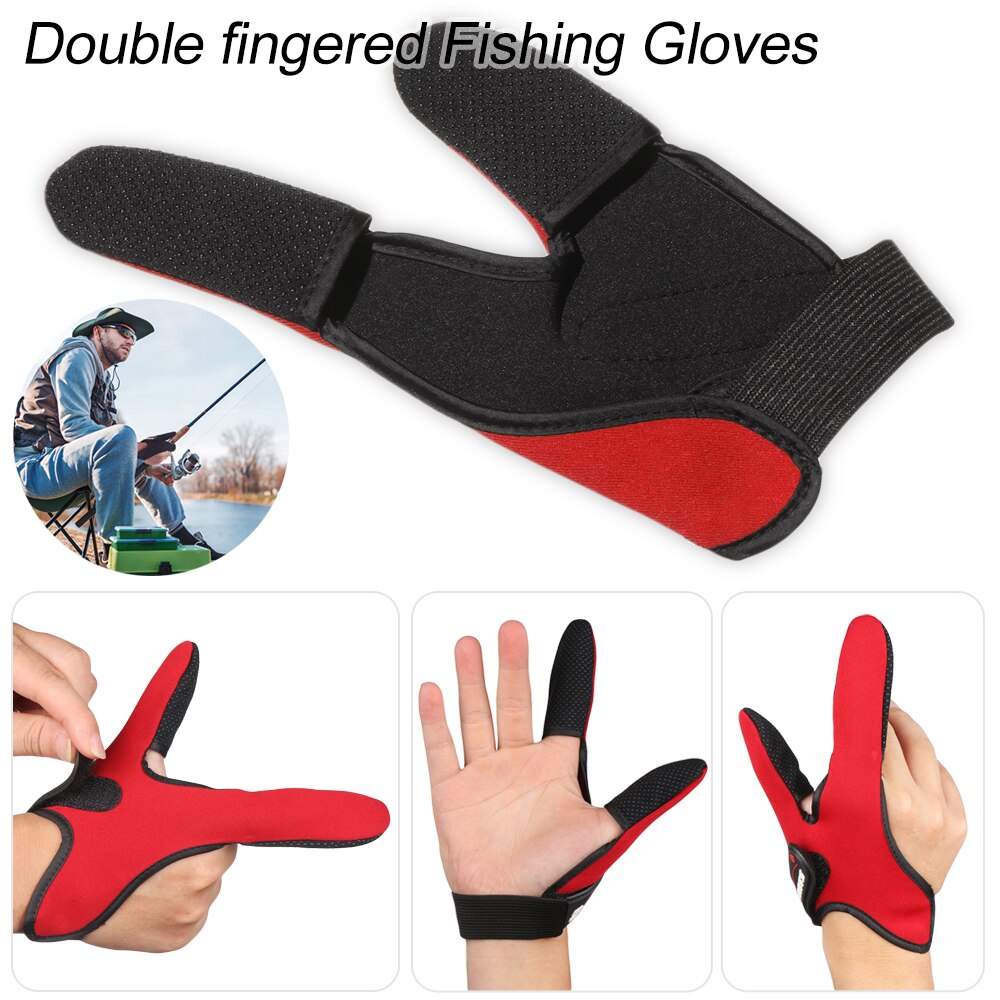 1Pc Non-Slip Single Finger Protector Fishing Gloves Fishermen One Finger Casting Glove Blue/Red/Black Fishing Accessories