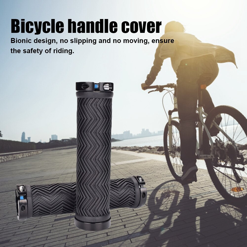 Fietsstuur handvatten hoes antislip zacht rubber fietsstuur eindgrepen dubbele vergrendeling voor racefiets mountainbike