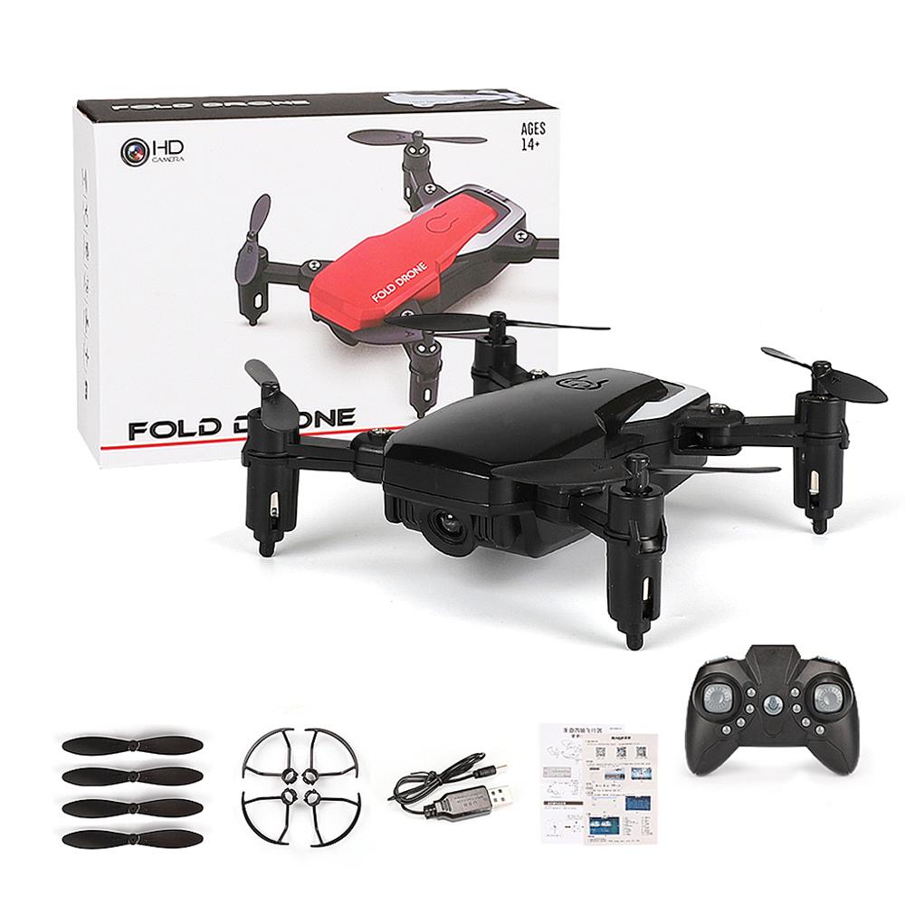 Mini  lf606 foldbar wifi fpv 2.4 ghz 6- akse rc quadcopter drone helikopter legetøj: Sort
