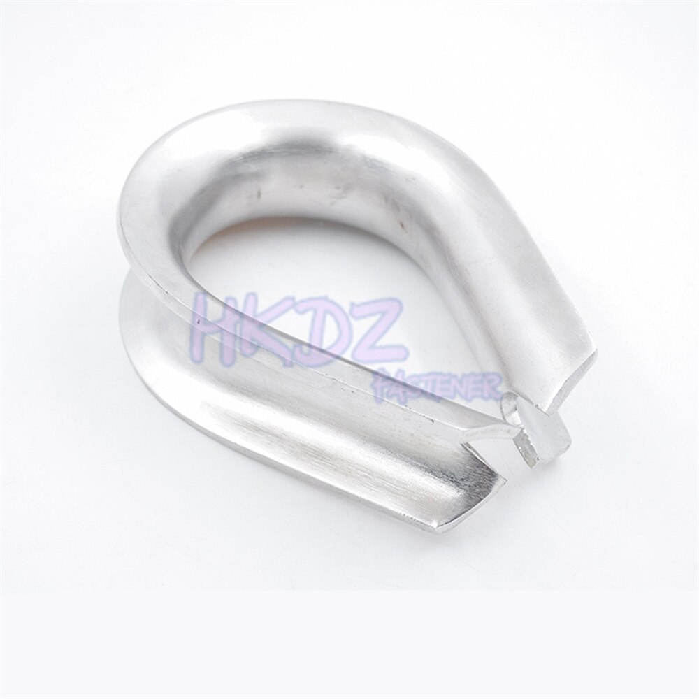304 Stainless Steel Wire Rope Protection Ring Rigging Fasteners Anchor Line Thimbles Silver Ring Clamp Winch Wire Loop