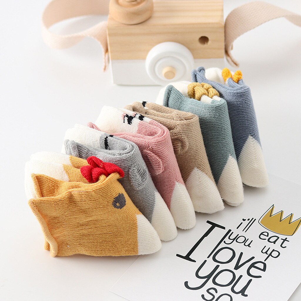 Winter Warm Baby Meisjes Sokken Kinderen Jongen Baby Kinderen Dier Cartoon Dikke Anti-Slip Sokken Slippers Zachte Schoen Sokken