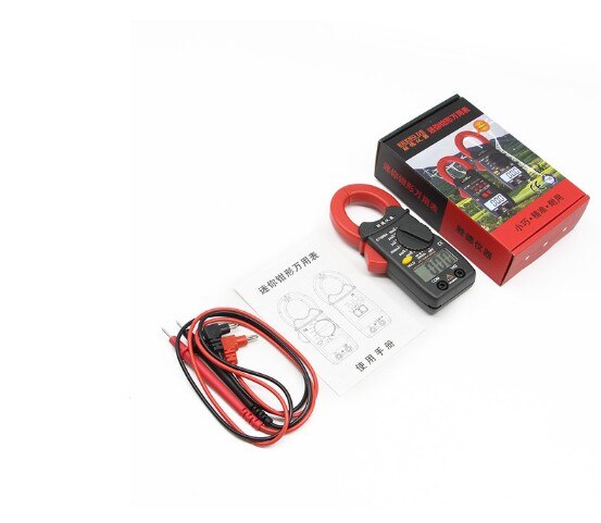 Digital Clamp Meter Mini Ammeter Clamp Multimeter Small Current Meter Voltage Current Resistance Tester: DT399A with box