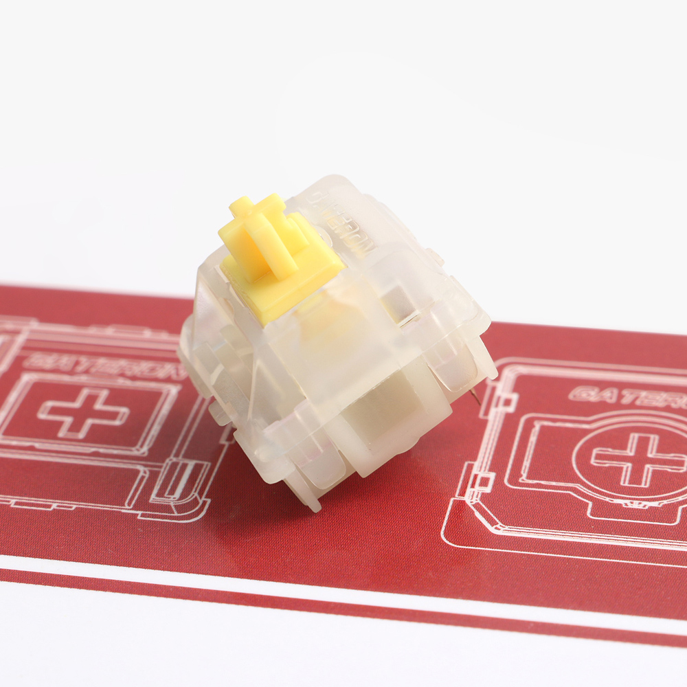 Gateron CAP Milky Yellow V2 Switch Extras 3pin RGB Linear 63g MX Stem Switch For Game Mechanical Keyboard GK61 GK64: 70 PCS
