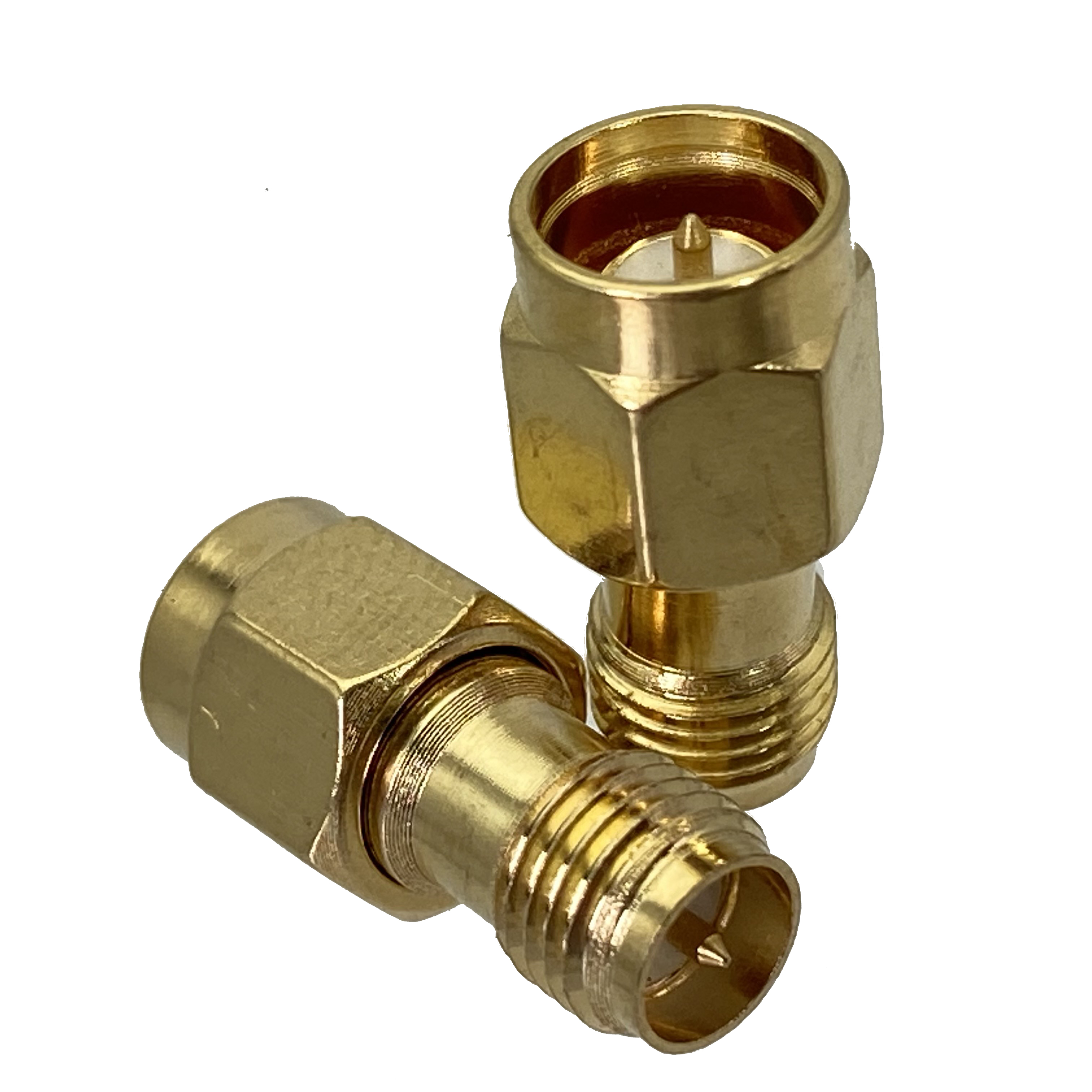 Adaptador SMA/RP-SMA a SMA/RPSMA enchufe macho y conector hembra conector Coaxial RF recto y de ángulo recto 1 Uds: YELLOW