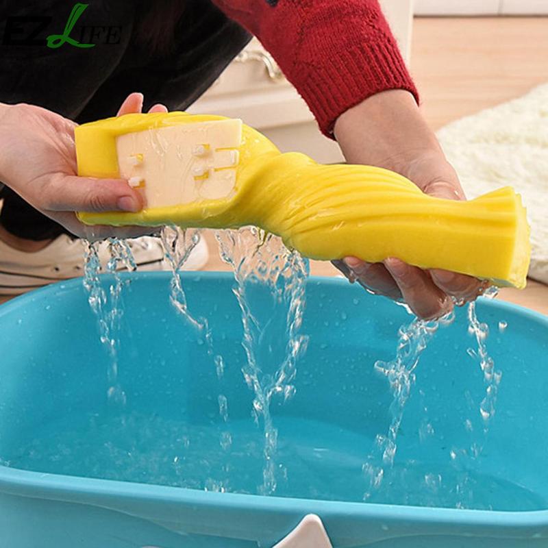 Fregona de limpieza doméstica de Color aleatorio, 1 Uds., cabeza mopa de esponja PVA, cabeza de espuma absorbente superior, mopa de goma