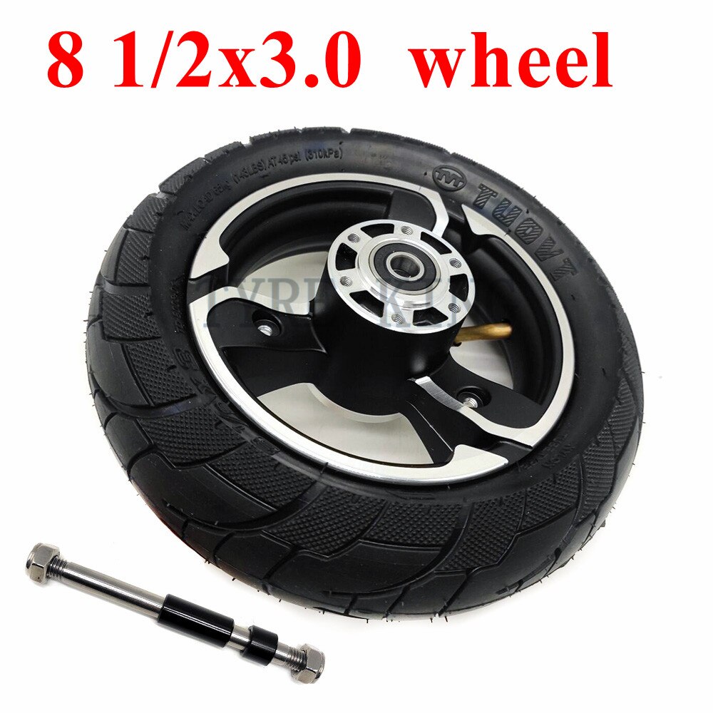 8 1/2 x 3.0 pneumatikdäck för elektrisk scooter zero 9 framhjul 8 1/2 x 2 (50-134)  uppgradering av inre och yttre däck och aluminiumfälg