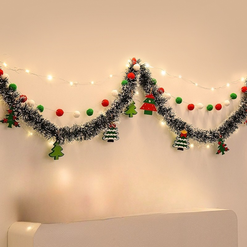 Christmas decorations, tree ornaments, indoor LED lights, pictures, background walls, atmosphere, scenes, decorations and flags.: VIOLET/紫罗兰