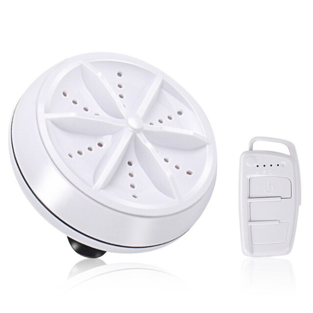 Mini Ultrasonic Washing Machine Portable Turbo Personal Rotating Washer Convenient Home Business Travel USB: With switch