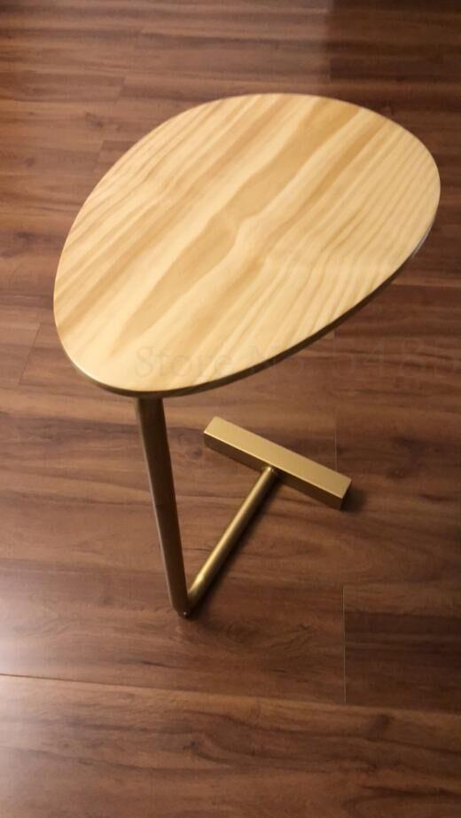 Stue oval stue sofabord salongbord soverom hjørnebord moderne lat nattbord lesebord: Bom klapp 9