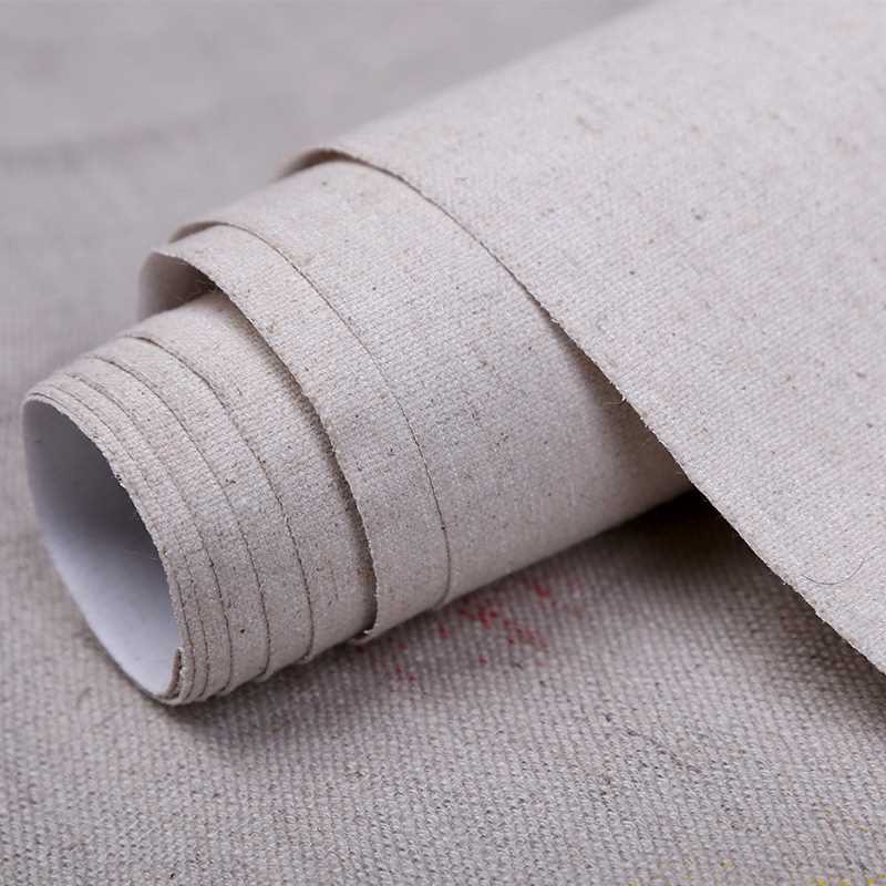 Medium Grain Blank Canvas for Painting Premium Linen Blend Primed Acrylic Oil Painting Canva Art Supplies for Artist 5M One Roll