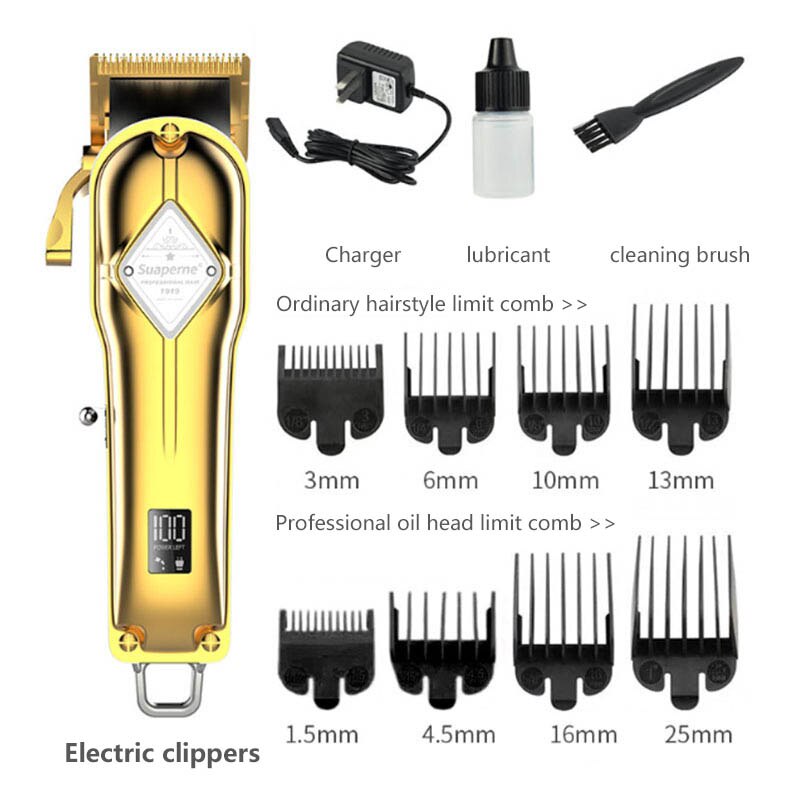 trimmer for men in stock Rechargeable hair clipper metal hair clipper cutter mower cutting machine Razor trimmer clippers beard