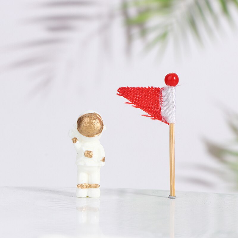 2 pz/impostato figura astronauta modello di azione giocattoli mini fai da te soggiorno accessori decorazione della casa ragazzo ragazza regalo