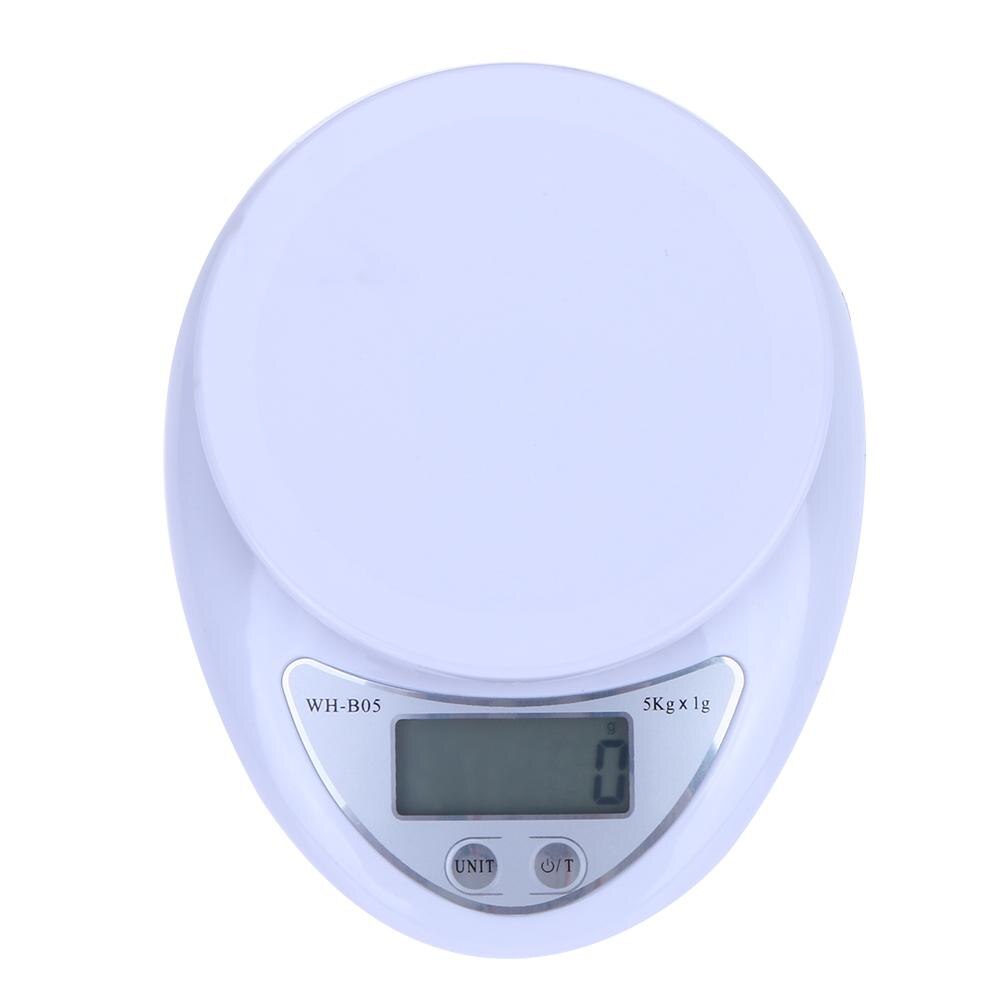 Electronic Kitchen Scale Digital Food Scale Metal Weighing Scale Kitchen Cooking Measuring Tool Electric Weight LED: 5kg x 0.1g