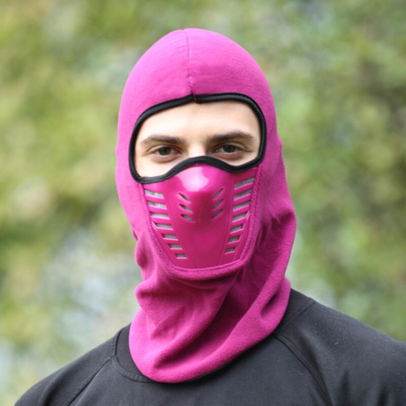Cagoule polaire de supérieure pour moto, masque facial de moto, casque de moteur en plein air, pour l&#39;hiver, cagoule Bandana, Ski, Sport, masque facial complet: Purple