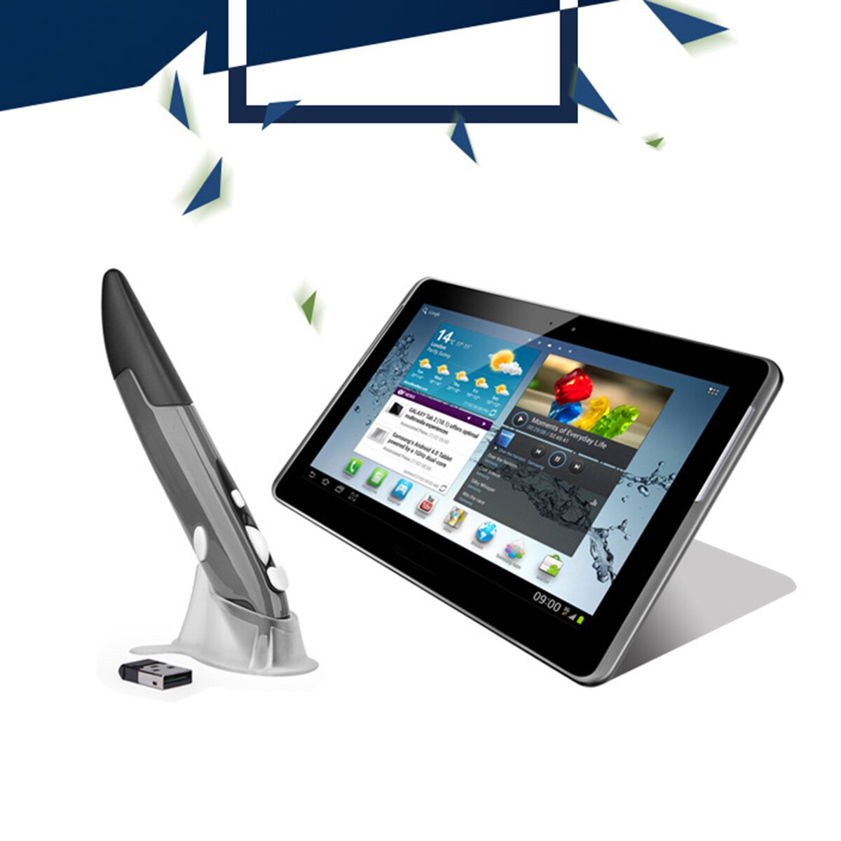 SOONHUA Optical Pen Mouse USB Wireless Pen Mouse Pocket Handwriting Pen Mouse With USB Receiver And Stand For PC Laptop