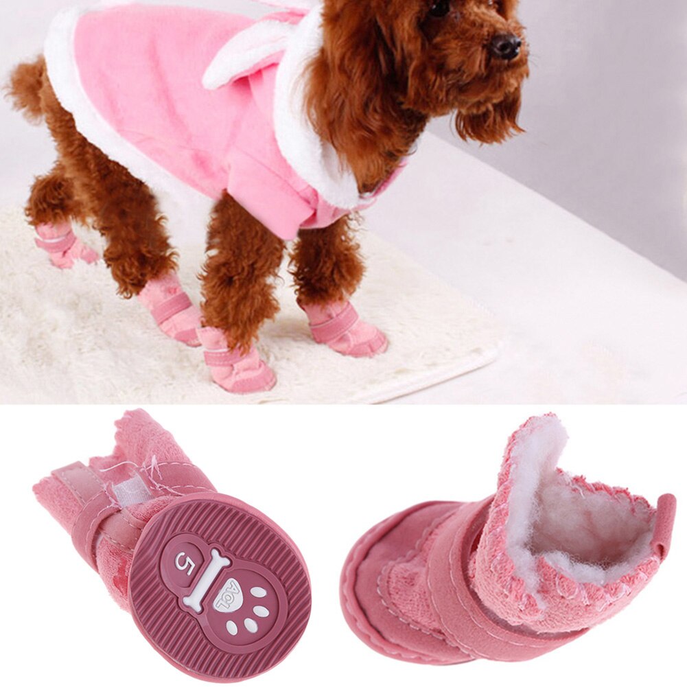 4 sztuk/zestaw ciepłe zwierzęta pies kot zimowe buty dla psów Puppy antypoślizgowe pies śnieg buty Chihuahua Shih Tzu buty Zapatos Perro