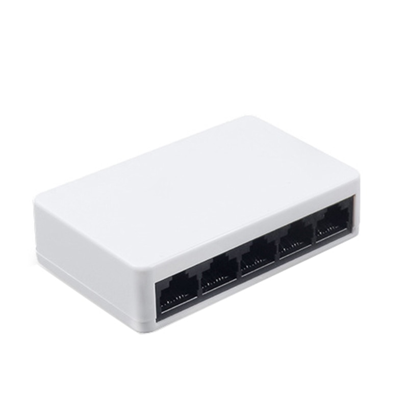5 Ports Mini Ethernet RJ45 10/100Mbps Network Switch Hub Portable Travel Lan Hub for PC PS4 XBOX NS Switch