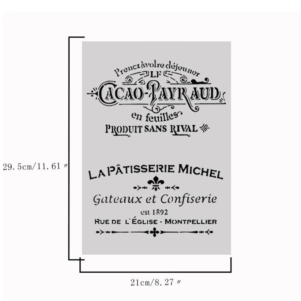 White Plastic Craft Layering Stencils Walls Painting Scrapbooking Stamp Album Decor Embossing Paper Card Template 21*29.5 cm