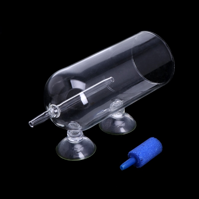 Akvarium glas  co2 diffusor bubbla luft sten rensning syre luftning