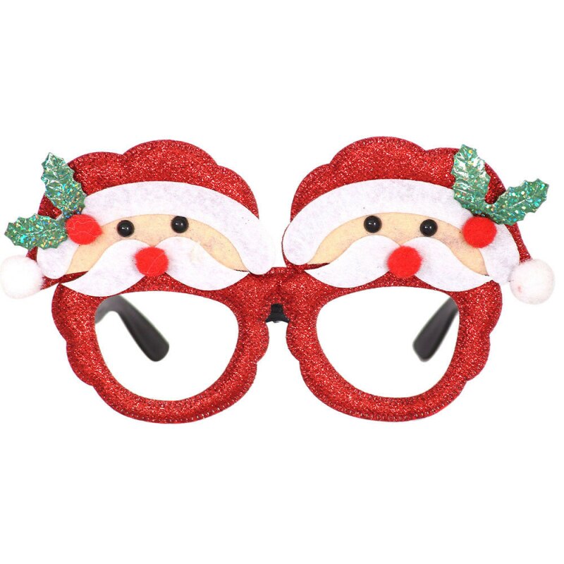 joyeux noël lunettes père noël bonhomme de neige lunettes mignon dessin animé cadre décorations pour la maison pour le nouvel an noël enfants: 08