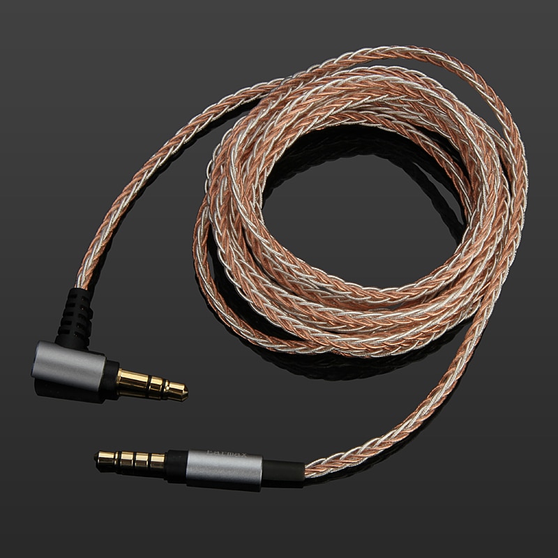 4FT/6FT 7N 8 core 3.5mm Upgrade OCC Zilver Audiokabel Voor Fostex T60RP Semi-Open Regelmatige fase Hoofdtelefoon