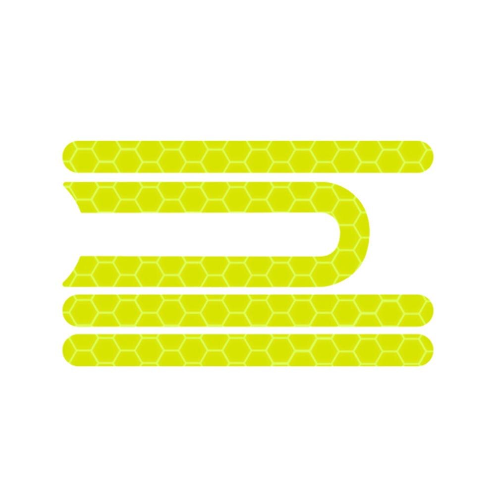 4 Stks/set Voor Xiaomi Mijia M365 Elektrische Scooter Reflecterende Sticker Reflector Voor Veiligheid Night Riding Fietsen Scooter Onderdelen: YELLOW