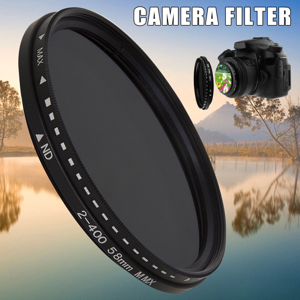 Filtre pour appareil photo reflex numérique, variateur, filtre ND Variable, densité neutre réglable ND2 à ND400 pour objectif d'appareil photo 37-82mm