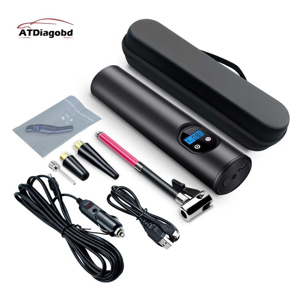 12V 150PSI Cordless Handheld Inflatable Air Pump Car Tyre Inflator LCD Digital Rechargeable For Auto Emergency Motorcycl