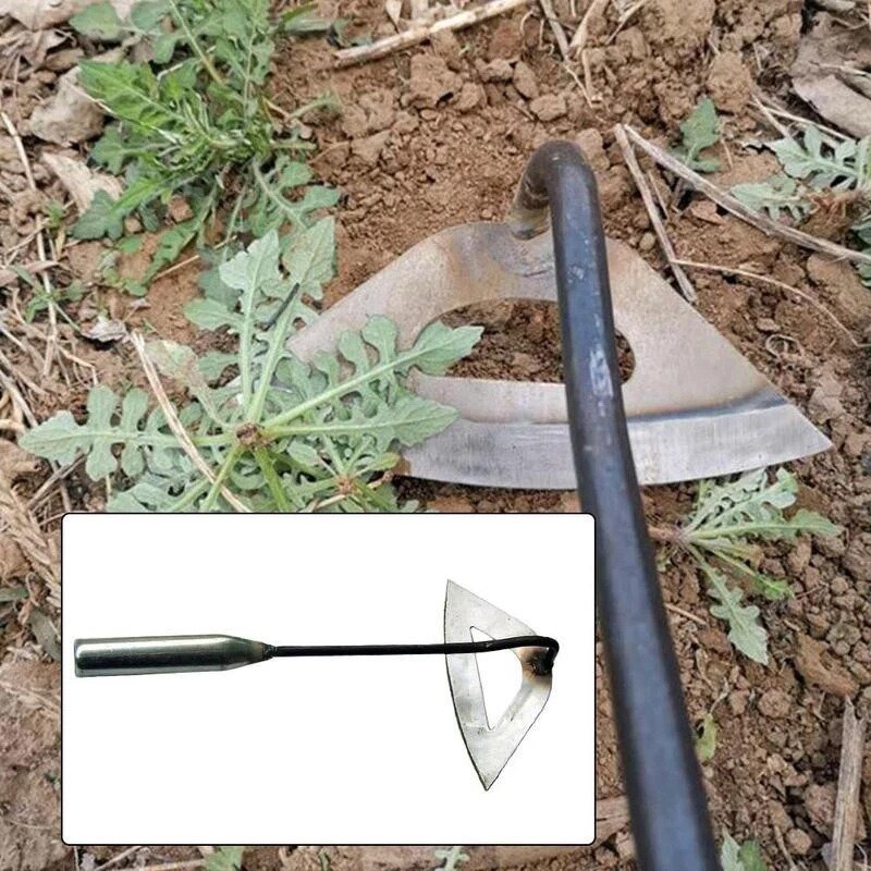 1pc stålhærdet hul hakke håndholdt havearbejde luge rive plantning grøntsagshave værktøj landbrug luge tilbehør