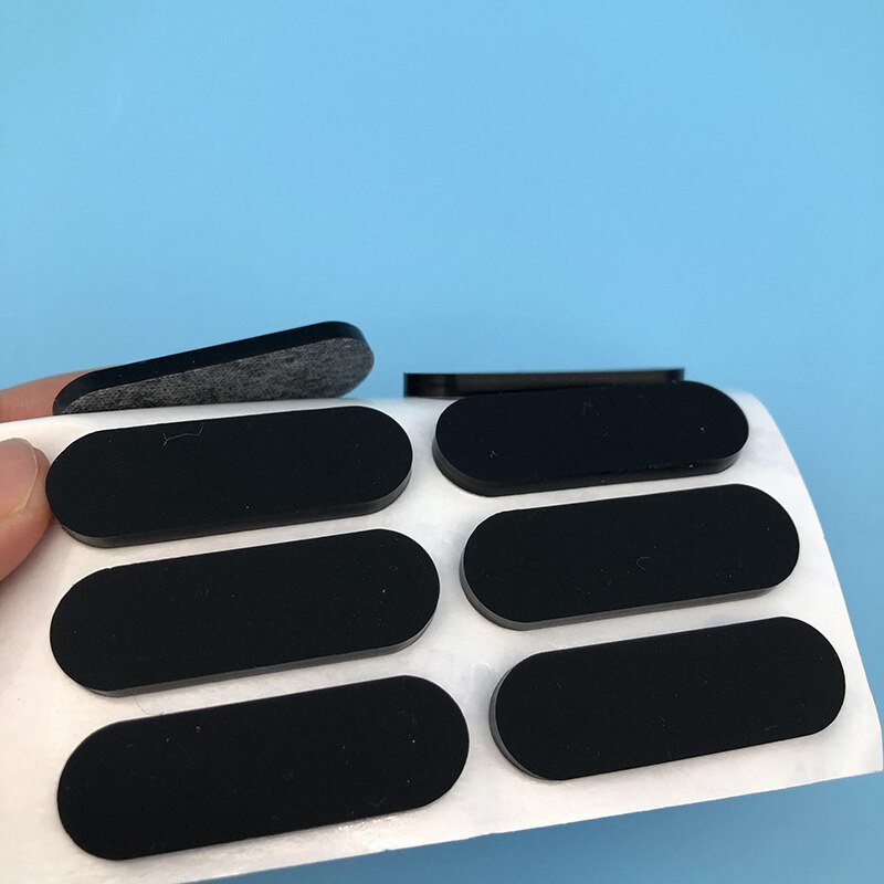MAKSEY Silicone Rubber Feet Oval Mat 3M Self-adhesive Equipment Feet Pad Width 3MM Protection Sticky Nylon Shock Absorber Sheet