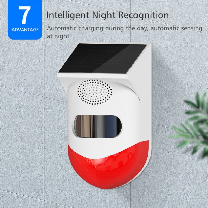 RF433 PIR Motion Sensor Wireless Solar Infrared Alarm Detector Security Burglar Alarm For Home Garden Yard Outdoor: Default Title