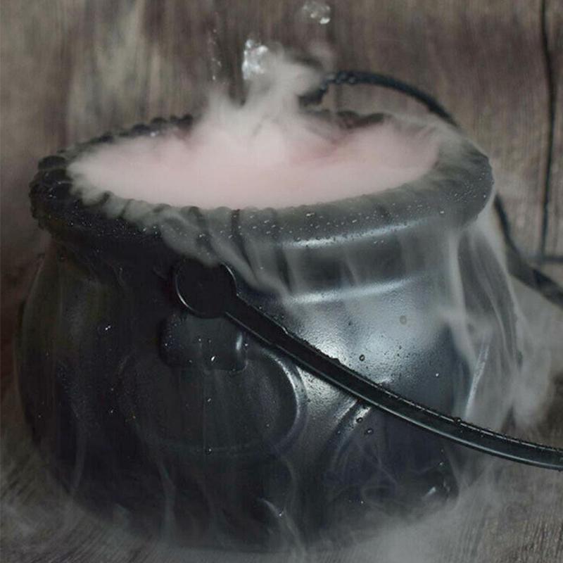 Halloween chaudron fumée brouillard Machine brumisateur sorcière pot 12 LED à changement de couleur accessoires de fête accessoires décoratifs