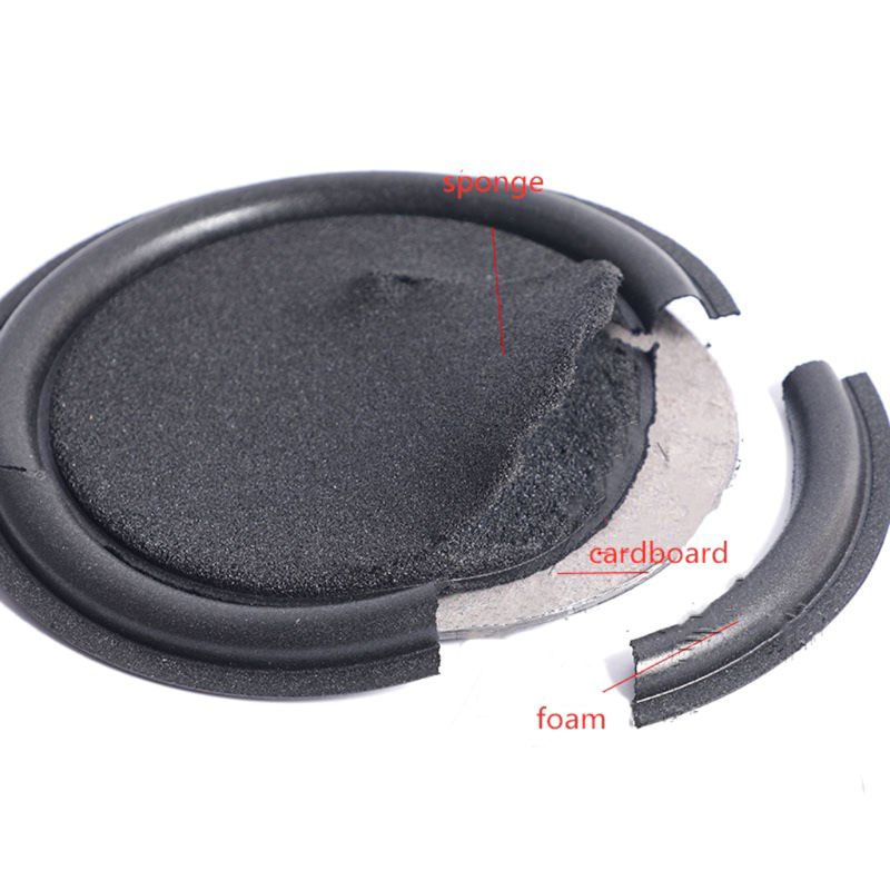 Haut-parleur de caisson de graves, 2 pièces, radiateur passif, 5/6, 5/8 pouces, Membrane de Vibration auxiliaire de basse à bord en éponge + cône en papier