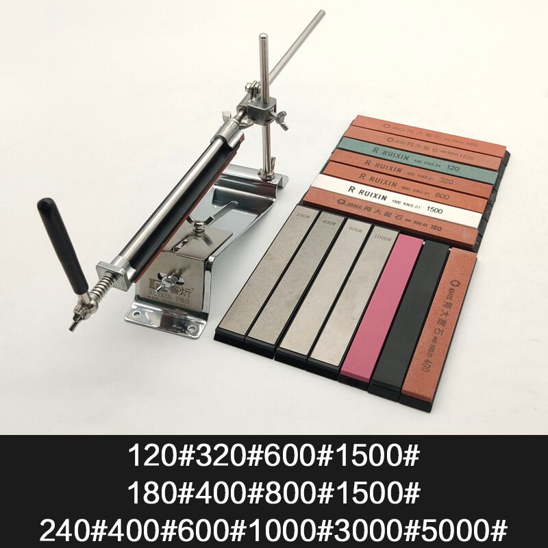 Ruixin Pro iii Sharpening System diamond sharpening stone whetstone Knife Sharpener Angle Guide Kitchen Accessories: set-I